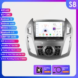 9" Hizpo 2Din CarPlay Android Auto Car Radio for Ford Transit Tourneo Connect 2013 - 2018 UI7862 Multimedia 4G RDS DSP GPS Navi