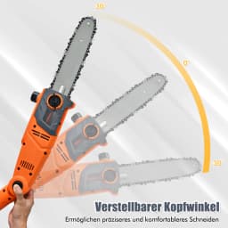 212-286 cm saw electric pole probe, Multi-Angle Pole chainsaw with adjustable saw head, professional branch saw telescope