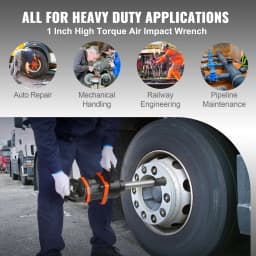 SucceBuy 1Inch Air Impact Wrench Impact Gun Up to 3160ft-lbs Reverse Torque Output for Repairs of Heavy Duty Truck Tractor Tire