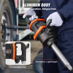 SucceBuy 1Inch Air Impact Wrench Impact Gun Up to 3160ft-lbs Reverse Torque Output for Repairs of Heavy Duty Truck Tractor Tire