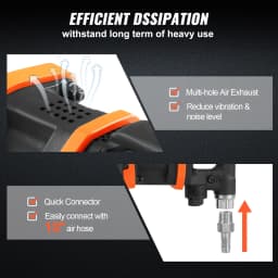 SucceBuy 1Inch Air Impact Wrench Impact Gun Up to 3160ft-lbs Reverse Torque Output for Repairs of Heavy Duty Truck Tractor Tire