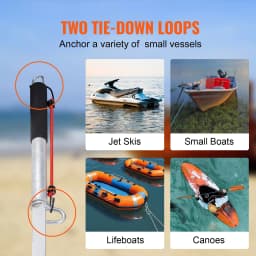 SucceBuy Sand Spike Boat Anchor Pole, 36" Galvanized Carbon Steel Slide Anchor Shore Spike, Self-Hammering Beach Spike Anchor