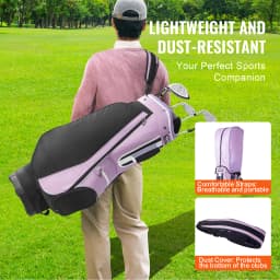 SucceBuy Golf Cart Bag with 14 Way Organizer Divider Top, 36” Multiple Pockets Premium Cart Bag, Durable Golf Bags with Handles
