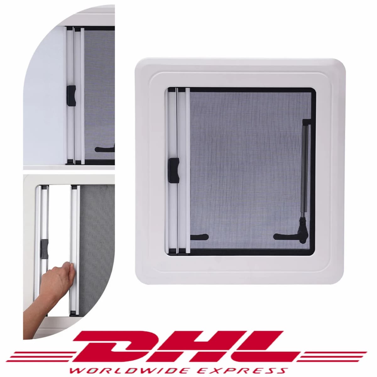 Roof Hatch Roof Camper Caravan Window Extra-Polished Window Angle Adjustable Acrylic Window for RV Caravan Box Van Camper