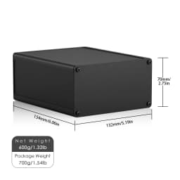 Nobsound Mini Aluminum Power Chassis HiFi Amplifier Enclosure DIY Case Box 132×154×70mm