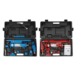 4T Hydraulic Jack Kit Hydraulic Splitter Power Unit Jack Body Frame for Private Garages Car Repair Shops Red/Blue