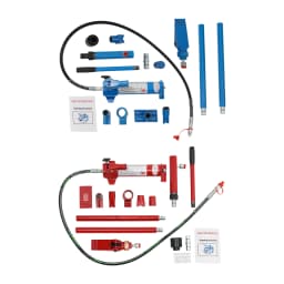 4T Hydraulic Jack Kit Hydraulic Splitter Power Unit Jack Body Frame for Private Garages Car Repair Shops Red/Blue