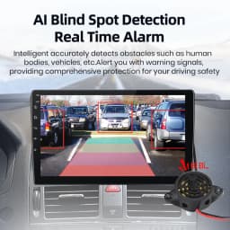 Car Rearview Camera AHD 1080P Radar Alarm WaterProof 145° Wide-Angle Reverse Backup AI Smart Camera for Junsun Car Accessories