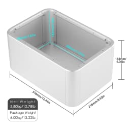 Nosound Rounded-corner Aluminum Enclosure Power Metal Case Preamp Cabinet 216×316×154mm