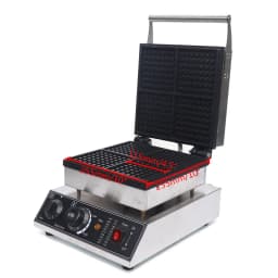 1750W Waffle Iron Belgian Waffles Non-stick Coating Adjustable Temperature 180° Rotatable