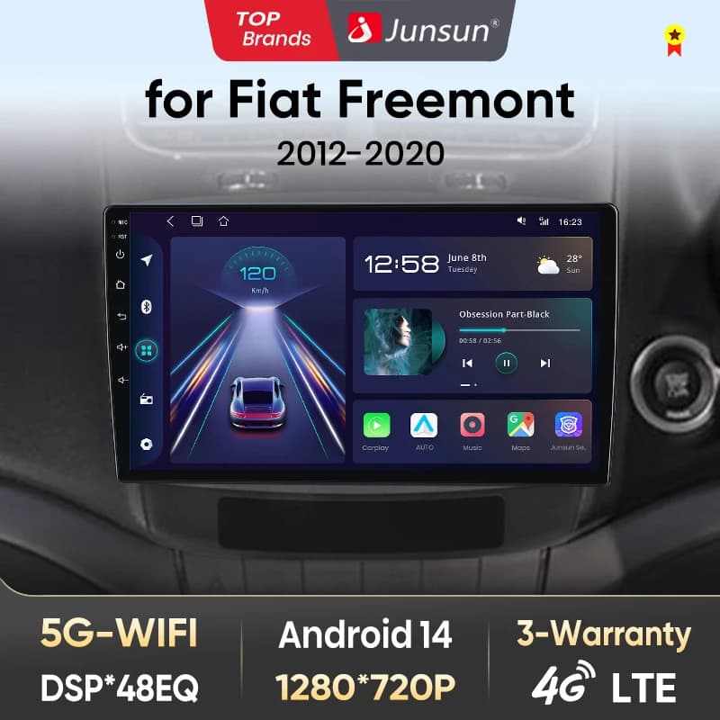 Junsun Android Radio Autoradio For Dodge Journey 2011-2020 Car Intelligent Systems for Apple Carplay Multimedia GPS Italy