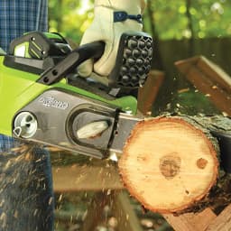 Greenworks 40V ChainSaw Brushless Motor 12M/S with Original 16Inch Chainbar and Oregon Sawchain 2pc 4ah Battery Combo Set