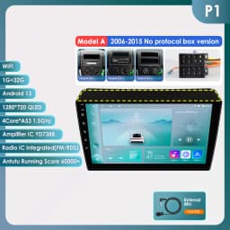 Hizpo 2 Din Android 14 Radio For Fiat Ducato 2006-2015 Carplay Car Multimedia Player Autoradio Navigation Stereo 4G Wifi DSP RDS