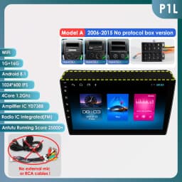 Hizpo 2 Din Android 14 Radio For Fiat Ducato 2006-2015 Carplay Car Multimedia Player Autoradio Navigation Stereo 4G Wifi DSP RDS