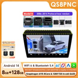 Hizpo 2 Din Android 14 Radio For Fiat Ducato 2006-2015 Carplay Car Multimedia Player Autoradio Navigation Stereo 4G Wifi DSP RDS