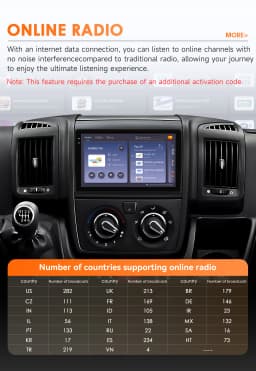 Hizpo 2 Din Android 14 Radio For Fiat Ducato 2006-2015 Carplay Car Multimedia Player Autoradio Navigation Stereo 4G Wifi DSP RDS