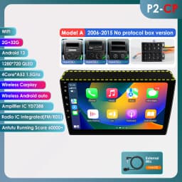 Hizpo 2 Din Android 14 Radio For Fiat Ducato 2006-2015 Carplay Car Multimedia Player Autoradio Navigation Stereo 4G Wifi DSP RDS