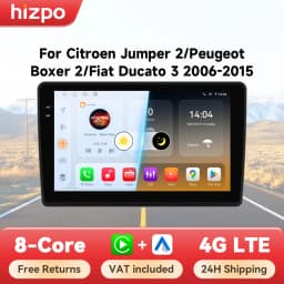 Hizpo 2 Din Android 14 Radio For Fiat Ducato 2006-2015 Carplay Car Multimedia Player Autoradio Navigation Stereo 4G Wifi DSP RDS