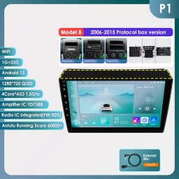 Hizpo 2 Din Android 14 Radio For Fiat Ducato 2006-2015 Carplay Car Multimedia Player Autoradio Navigation Stereo 4G Wifi DSP RDS