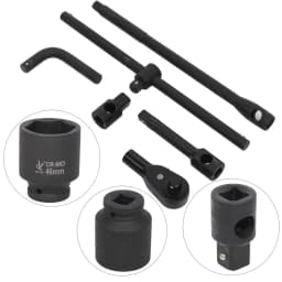 26-TLG Socket Wrench Set, 3/4"&1" Inch 21-65mm With Plastic Case Nut Ratchet Box for Mechanic Car for Truck, Commercial Vehicle
