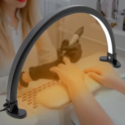 180° LED Half Moon Lamp 3600 Lumen Crescent Moon Desk Lamp for Nail Art 2700-5600K Colour Temperature Cosmetic Lamp