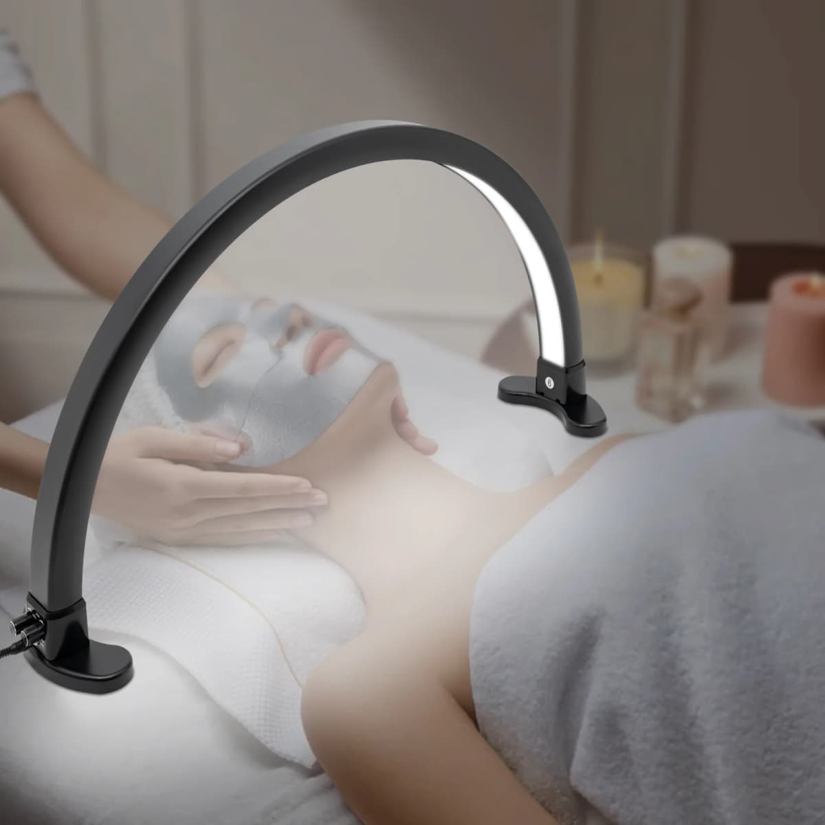 180° LED Half Moon Lamp 3600 Lumen Crescent Moon Desk Lamp for Nail Art 2700-5600K Colour Temperature Cosmetic Lamp