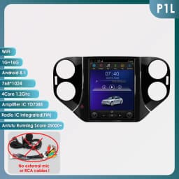 Hizpo 9.7inch Android Car Radio for Volkswagen VW Tiguan 1NF 2007 - 2016 Auto CarPlay 4G BT SWC RDS DSP GPS Snapdragon 6115