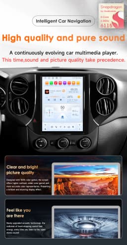 Hizpo 9.7inch Android Car Radio for Volkswagen VW Tiguan 1NF 2007 - 2016 Auto CarPlay 4G BT SWC RDS DSP GPS Snapdragon 6115