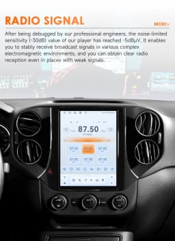 Hizpo 9.7inch Android Car Radio for Volkswagen VW Tiguan 1NF 2007 - 2016 Auto CarPlay 4G BT SWC RDS DSP GPS Snapdragon 6115