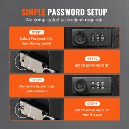 SucceBuy 48 PCS Key Cabinet Key Lock Box with Adjustable Racks Security Key Storage Box Key Organizer for School Office Hotle