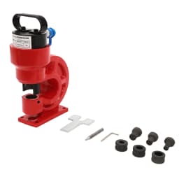 CH-60 Hydraulic Punching Machine with 4 Punching Dies Space Saving Blue/Red