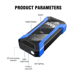 Car Jump Starter Peak Current 1200A/2000A Portable Emergency Start-up Charger Petrol Power Bank Booster Battery Starting Device