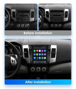 OSSURET 9.7'' Android 13 Car Radio for Mitsubishi Outlander XI 2 2008-2011 Multimedia Stereo Vertical Screen Carplay 360°Camera