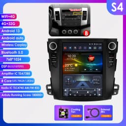 OSSURET 9.7'' Android 13 Car Radio for Mitsubishi Outlander XI 2 2008-2011 Multimedia Stereo Vertical Screen Carplay 360°Camera