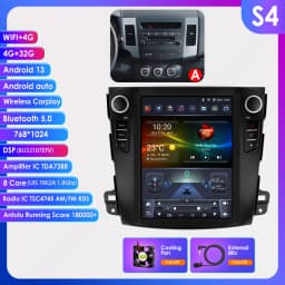OSSURET 9.7'' Android 13 Car Radio for Mitsubishi Outlander XI 2 2008-2011 Multimedia Stereo Vertical Screen Carplay 360°Camera
