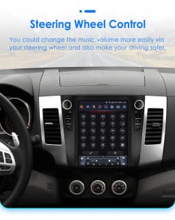 OSSURET 9.7'' Android 13 Car Radio for Mitsubishi Outlander XI 2 2008-2011 Multimedia Stereo Vertical Screen Carplay 360°Camera