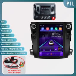 OSSURET 9.7'' Android 13 Car Radio for Mitsubishi Outlander XI 2 2008-2011 Multimedia Stereo Vertical Screen Carplay 360°Camera