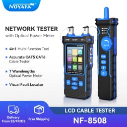 NF-8508 Cable Tester Tracker Measure Length Wiremap LCD PoE Testing VFL&OPM CAT5 CAT6 RJ45 Tester Cable Locator Inspection Tools