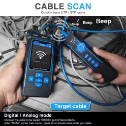 NF-8508 Cable Tester Tracker Measure Length Wiremap LCD PoE Testing VFL&OPM CAT5 CAT6 RJ45 Tester Cable Locator Inspection Tools