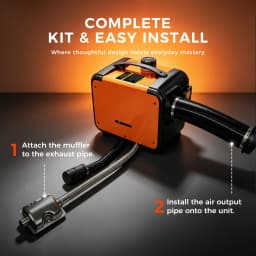 TP 1 Sunster 8KW 12V 24V Heater For Car Diesel Air Heater With Noise Reducer LCD Switch For Car Trailer Truck Diesel Parking Heater