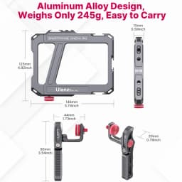 Ulanzi Lino Smartphone Rig Phone Video Vlog Cage with Adjustable Handle for iPhone 16 15 14 13 12 Pro Max for Mic Video Light