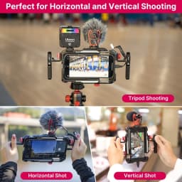 Ulanzi Lino Smartphone Rig Phone Video Vlog Cage with Adjustable Handle for iPhone 16 15 14 13 12 Pro Max for Mic Video Light