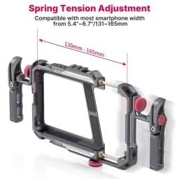 Ulanzi Lino Smartphone Rig Phone Video Vlog Cage with Adjustable Handle for iPhone 16 15 14 13 12 Pro Max for Mic Video Light