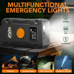 GKFLY Car Jump Starter 59.2Wh Battery Power Bank 4000A Jumpstarter Auto Buster 150PSI Air Compressor Car Tire Inflator