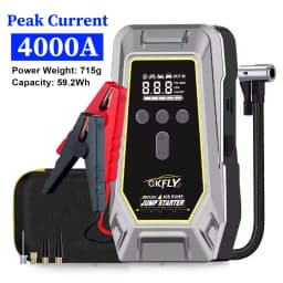 GKFLY Car Jump Starter 59.2Wh Battery Power Bank 4000A Jumpstarter Auto Buster 150PSI Air Compressor Car Tire Inflator