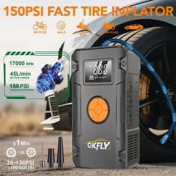 GKFLY Car Jump Starter 59.2Wh Battery Power Bank 4000A Jumpstarter Auto Buster 150PSI Air Compressor Car Tire Inflator