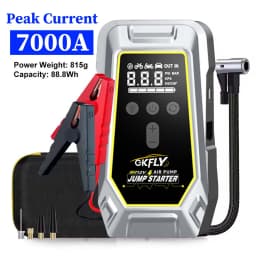GKFLY Car Jump Starter 59.2Wh Battery Power Bank 4000A Jumpstarter Auto Buster 150PSI Air Compressor Car Tire Inflator