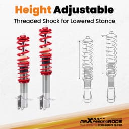 Racing Coilover Coilovers Suspension Strut for VW Golf MK1 Scirocco MK2 82-89 Coilovers Shock Absorber Height Adjustable