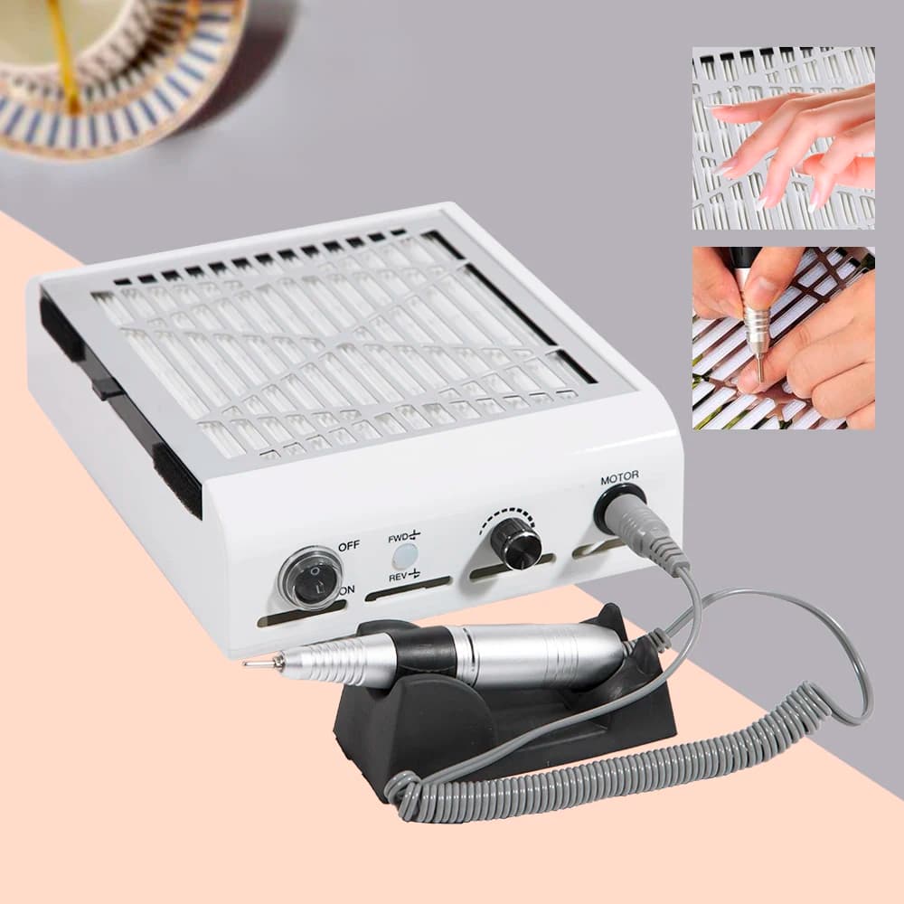 80W Multi-Functional Electric Nail Machine, Nail Art Dust Collector, Professional Nail Vacuum Cleaner