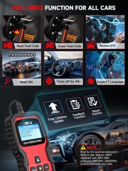 Ancel VD500 Auto OBD2 Automotive Scanner For VW/Audi/Skoda Full System Car Code Reader ABS EPB SRS Oil Reset OBD Diagnostic Tool